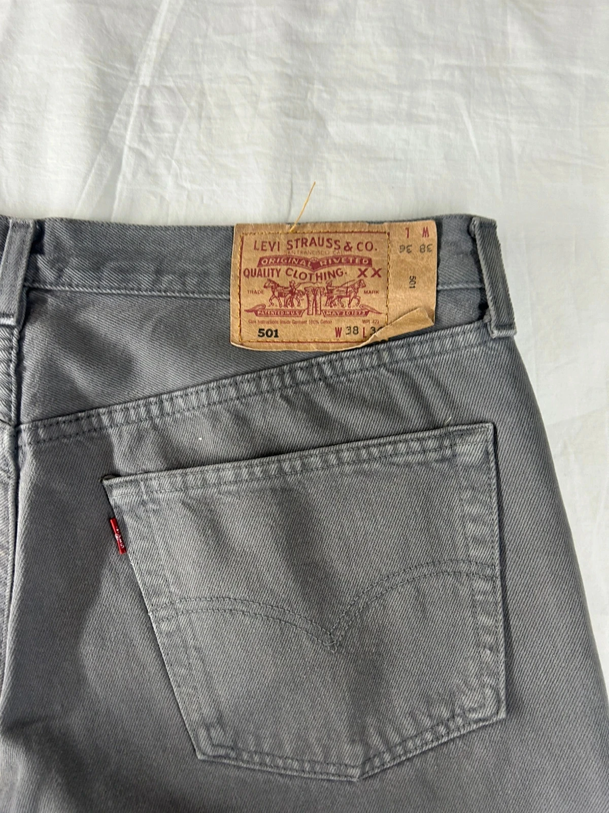Grey straight cut Levi's lot 501 w38 l36 – photo 19